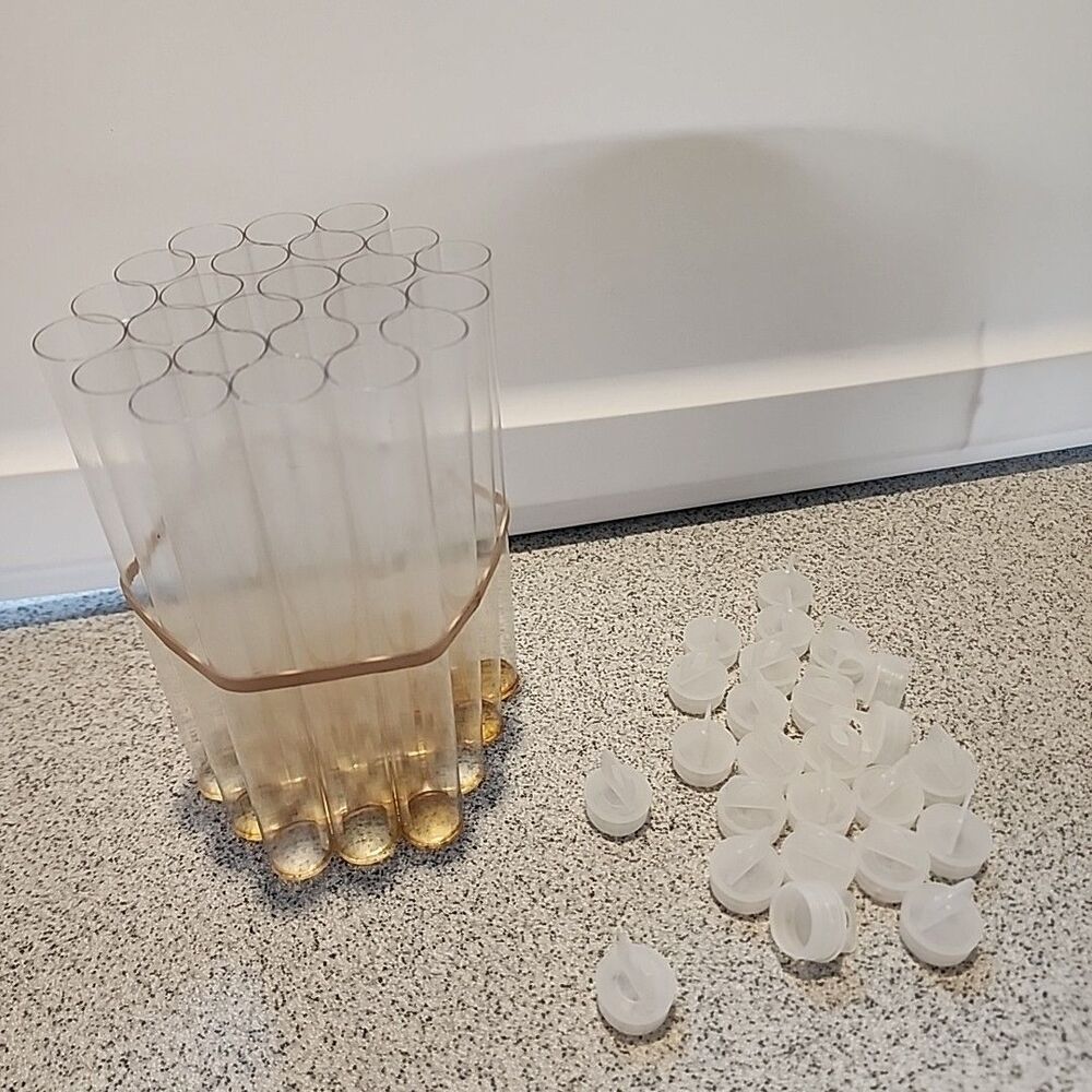 Plastic Storage Tubes w/Covers - 6" x 3/4" - Clear - 25 Tubes & Covers Per Order